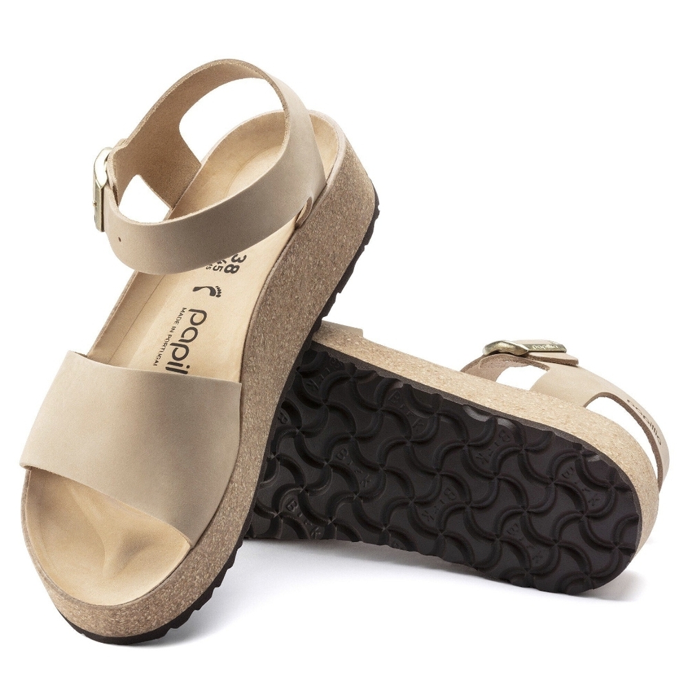 New Birkenstock Papillio Cork Glenda Wedge Ankle Strap Sandal Size 37 - Picture 4 of 15